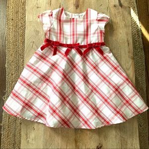 Off white and red plaid 3T George Dress Formal